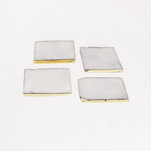 ESNABOX-天然水晶杯垫<br />（白色 四片装）